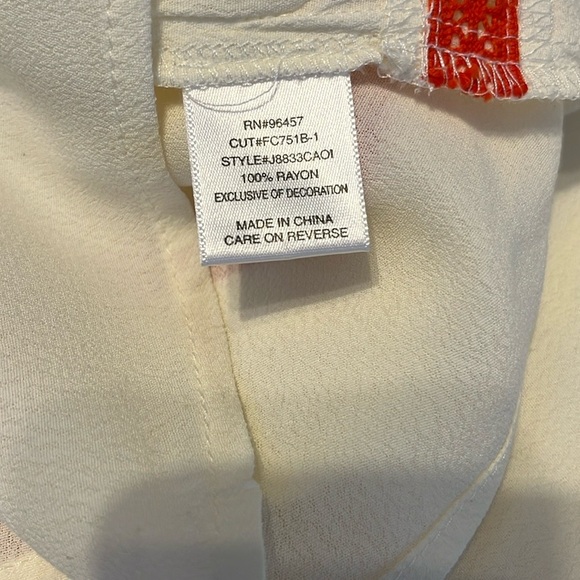 Love on a Hanger Floral Embroidered Cream Top - Picture 6 of 9